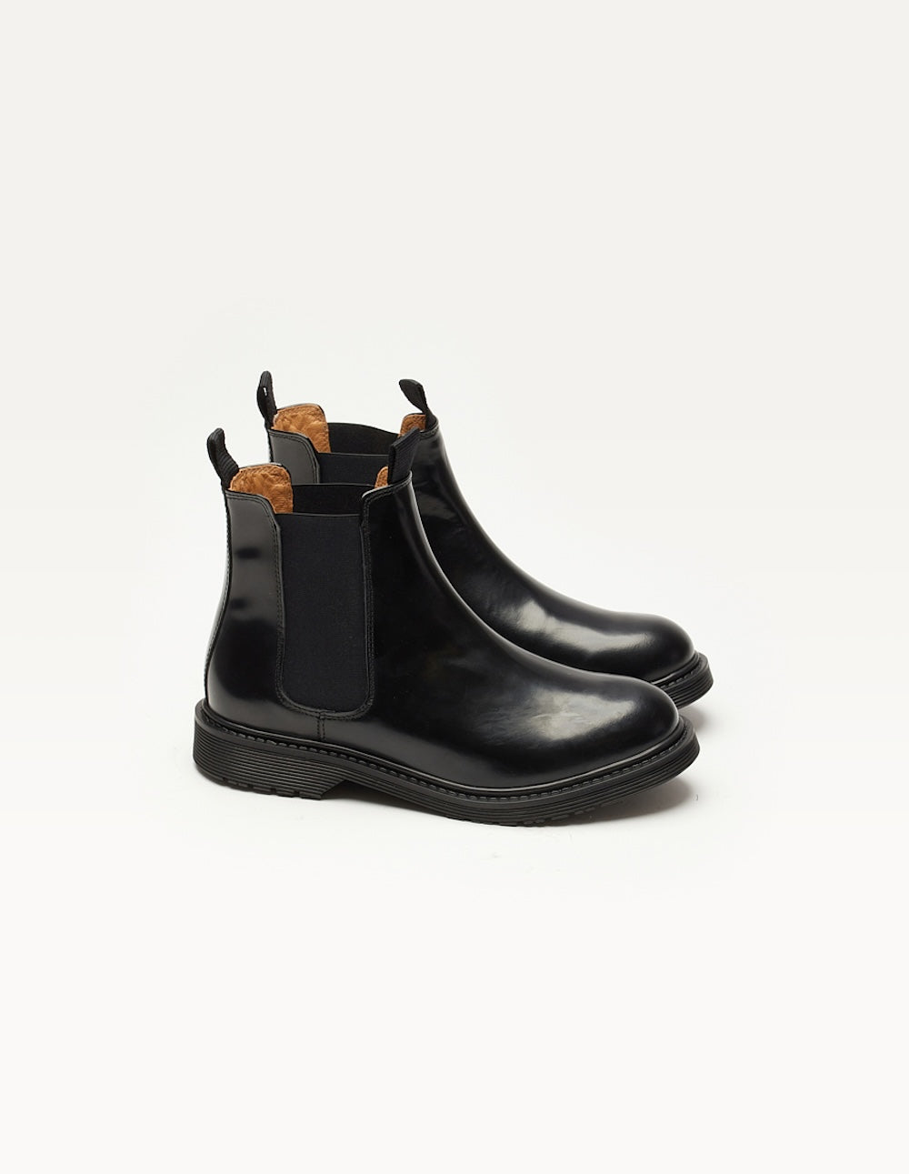 Bottines plates Marielle - Cuir box noir - 2