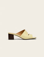 Mules Fika - Cuir jaune pastel - 1