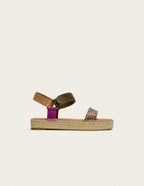 Espadrilles Flore - Suède magenta kaki beige - 2