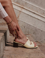 Mules Fika - Cuir jaune pastel - 2