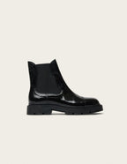 Bottines Kari - Cuir plissé verni noir - 2