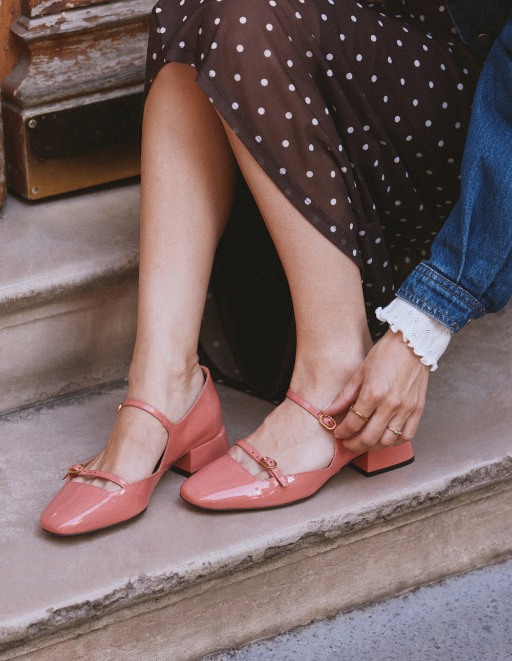 Escarpins Lio - Cuir verni rose - 1