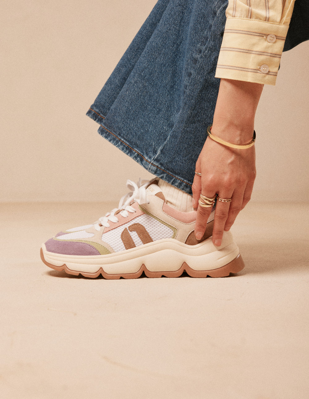 Baskets Orna - Lilas vert blanc - 1