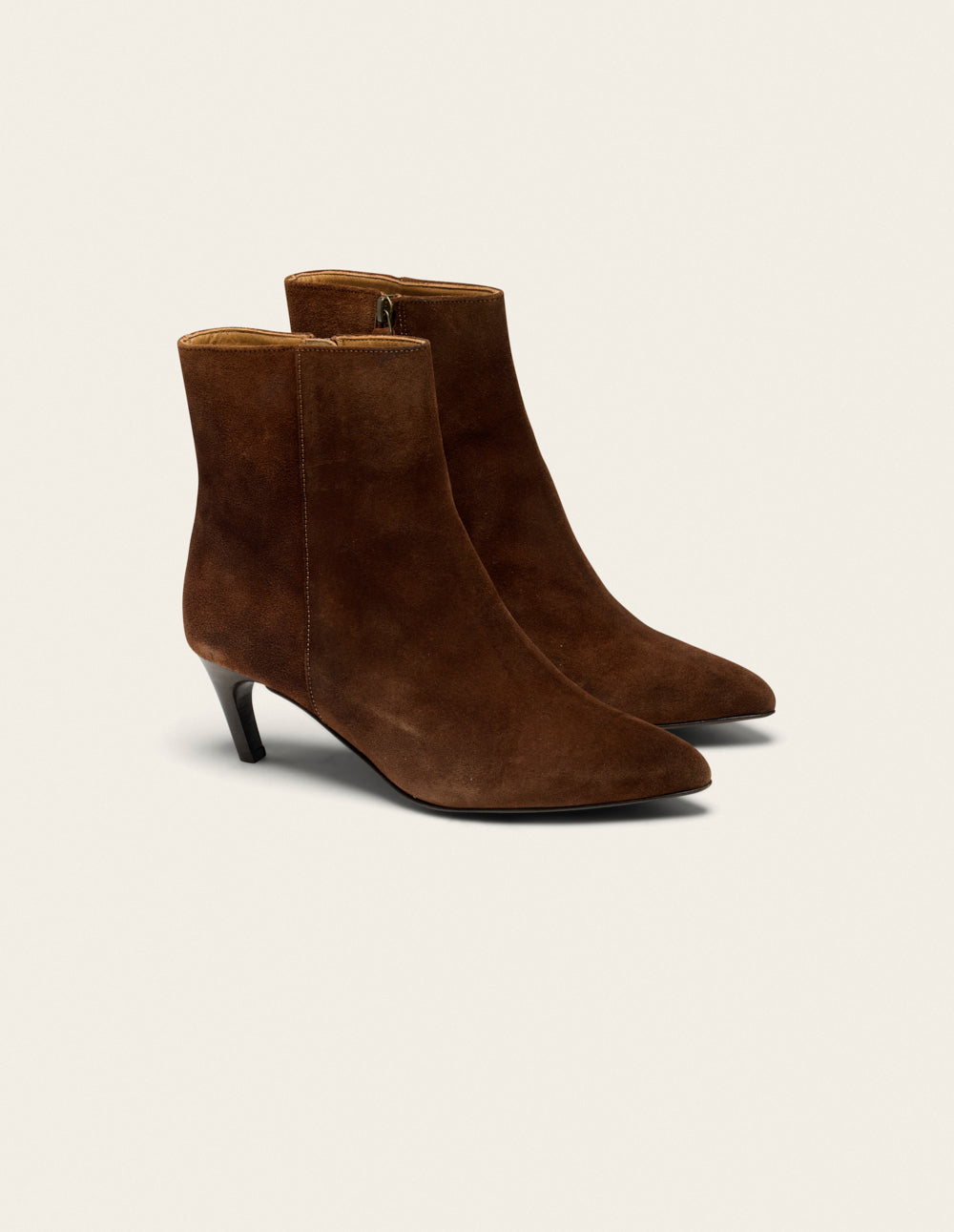 Bottines à talons Dolores - Suède marron - 2