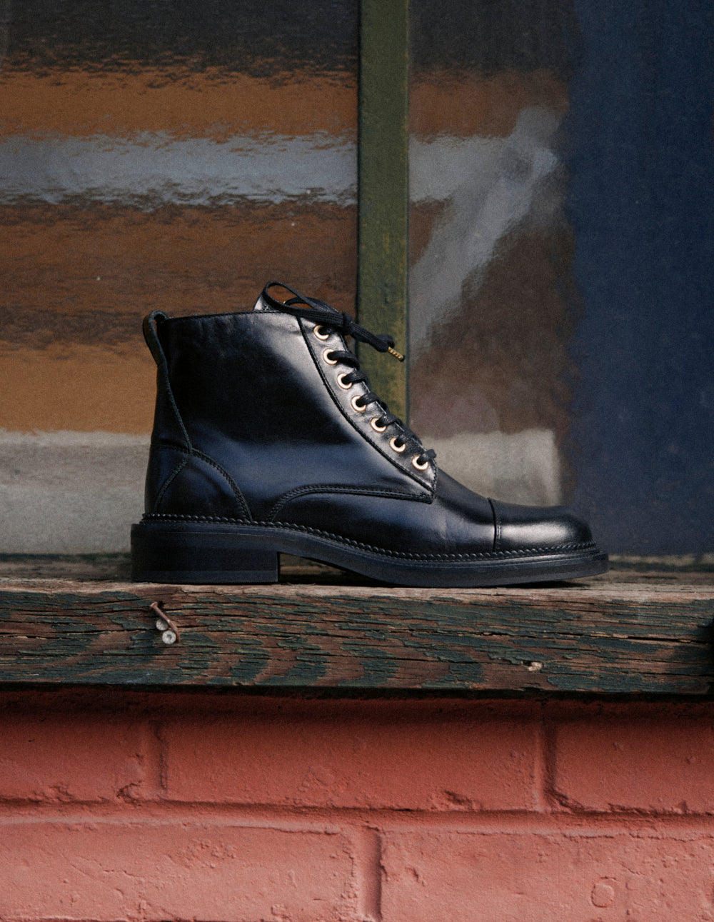 Bottines à lacets Sady - Cuir noir - 1